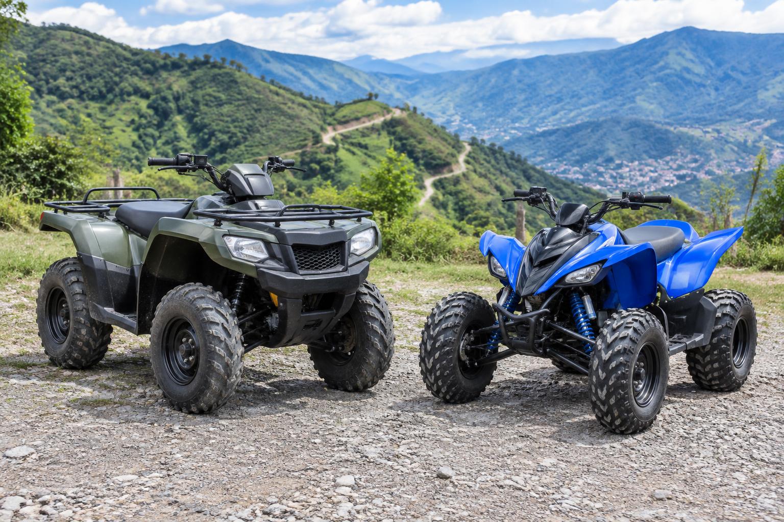Imagen ilustrativa 2 sobre la comparación Yamaha Raptor y Suzuki LTZ; los vehículos no representan unidades en venta
